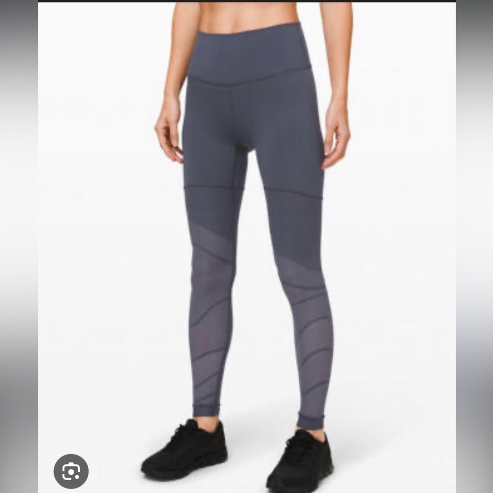 Lululemon Athletica size 6 Blue Stone Will High Rise Leggings